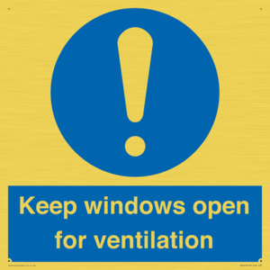 Keep windows open for ventilation